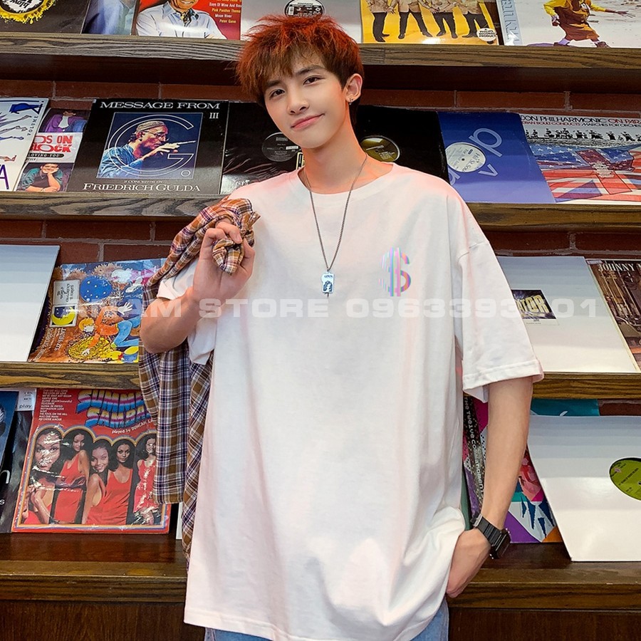 Áo thun phản quang 7 màu tay lỡ Nam Nữ Mikey