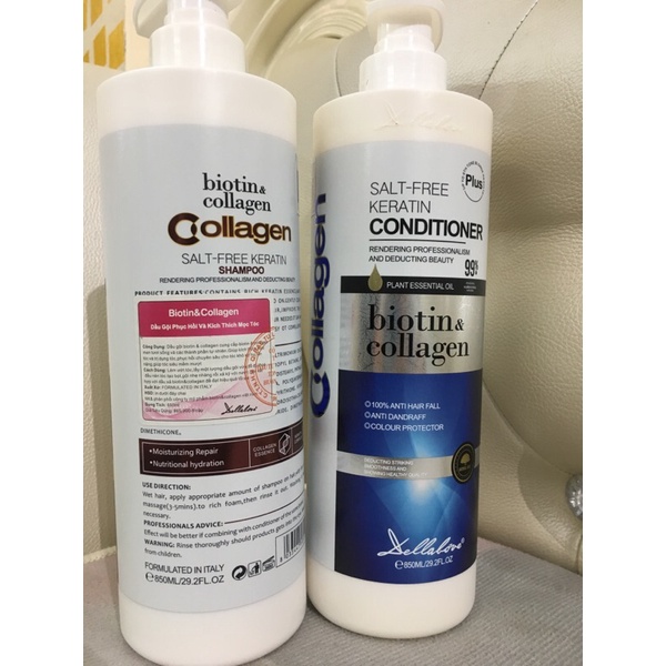DẦU GỘI XẢ BIOTIN COLLAGEN PLUS 850MLx2 -Dầu Gội hương thơm quyến rũ