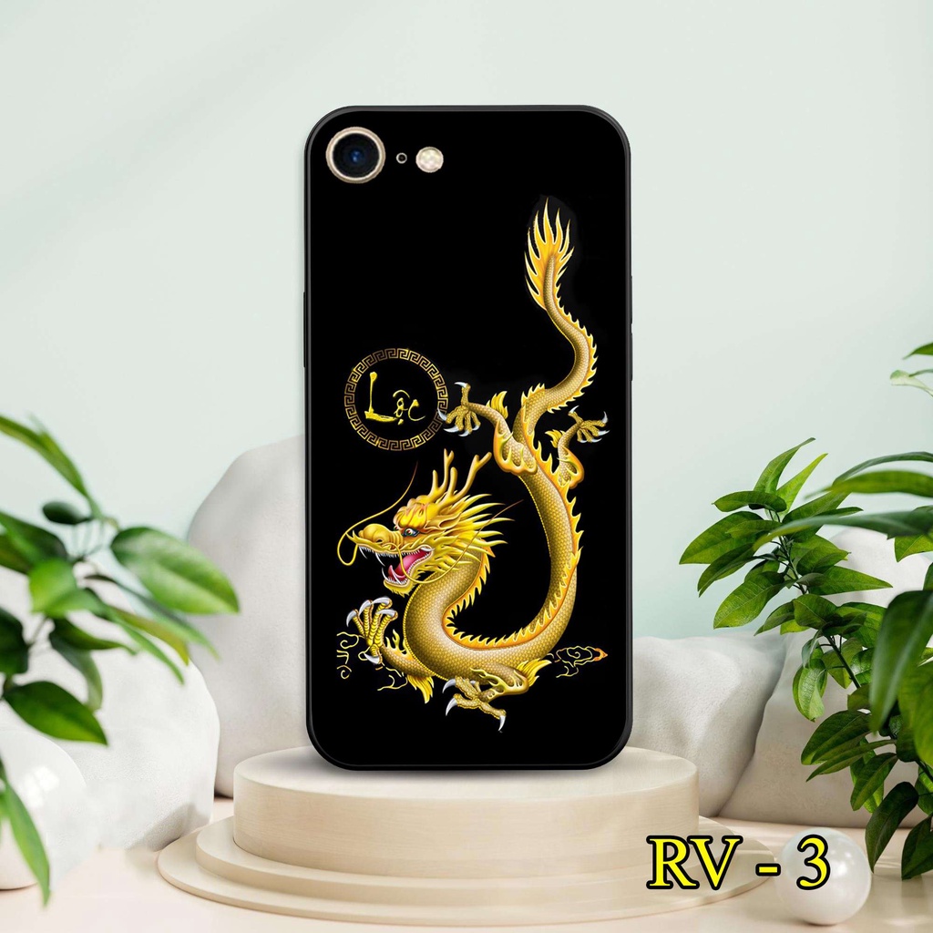 Ốp lưng kính Rồng Tài Lộc 3D cho iPhone 5 - iPhone 5s - iPhone 5 SE - iPhone 6 - iPhone 6s - iPhone 7 - iPhone 8