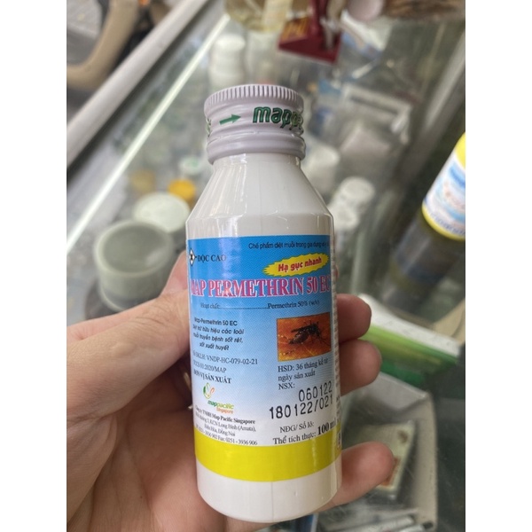Combo sản phẩm diệt muỗi 1 lọ Permethrin 50EC và 1 lọ Fedona 10SC