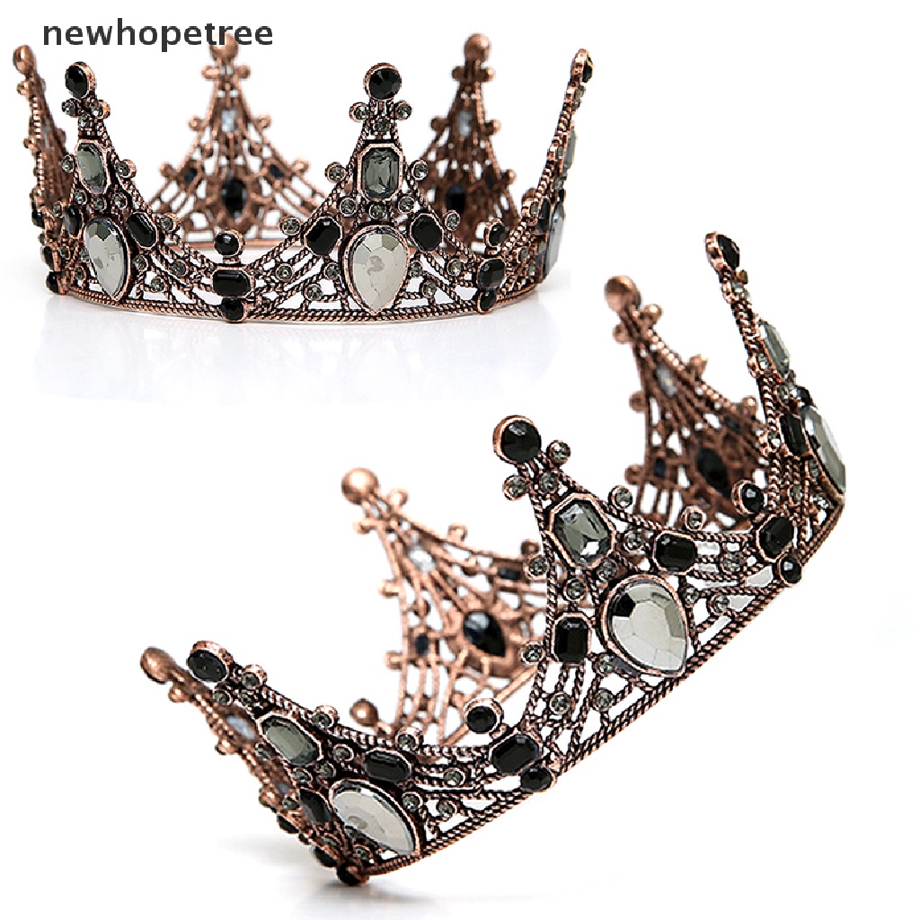 newhopetree Mini Retro Black Tiaras Crowns Cake Topper Decoration Party Birthday Supply OIK
