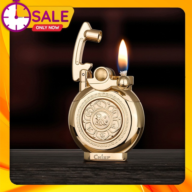 Dụng Cụ Mồi Bếp Rơm 𝓑𝓪̣̂𝓽 𝓛𝓾̛̉𝓪 -𝐗𝐚̆𝐧𝐠 Đá Chief CF208 Hoa Sen Kiểu Dáng Mới Lạ, Đánh l.ửa Độc Đáo Cao Cấp
