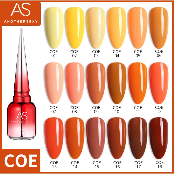 Sơn Gel AS RED | Mã COE | Màu Vàng Cam