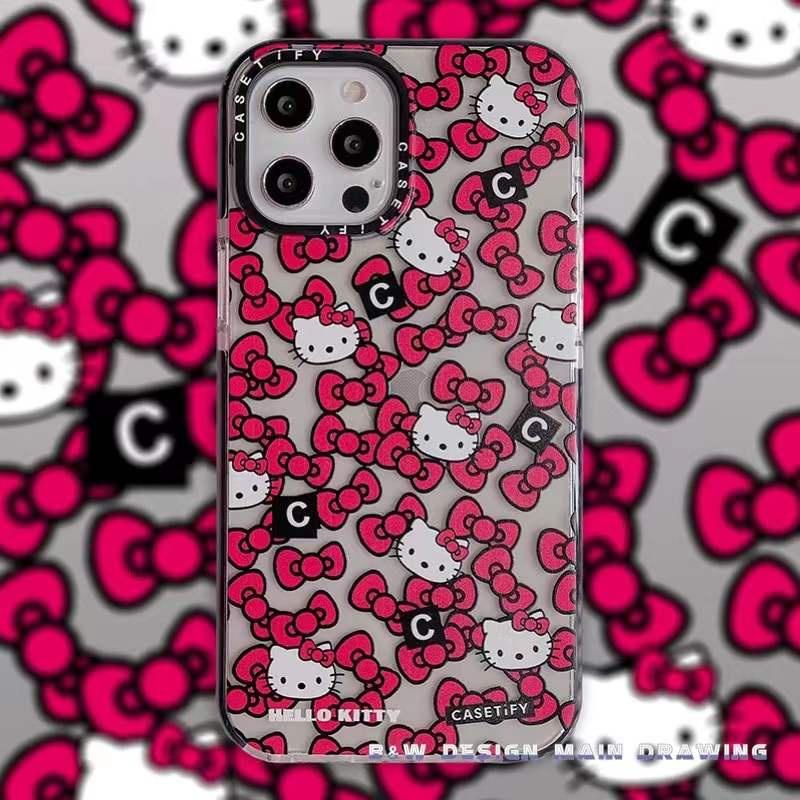Ốp điện thoại dẻo trong suốt in hình Hello Kitty thích hợp cho IPHONE 13 12 11 PRO MAX MINI XR X XS MAX 6 6S 7 8 PLUS