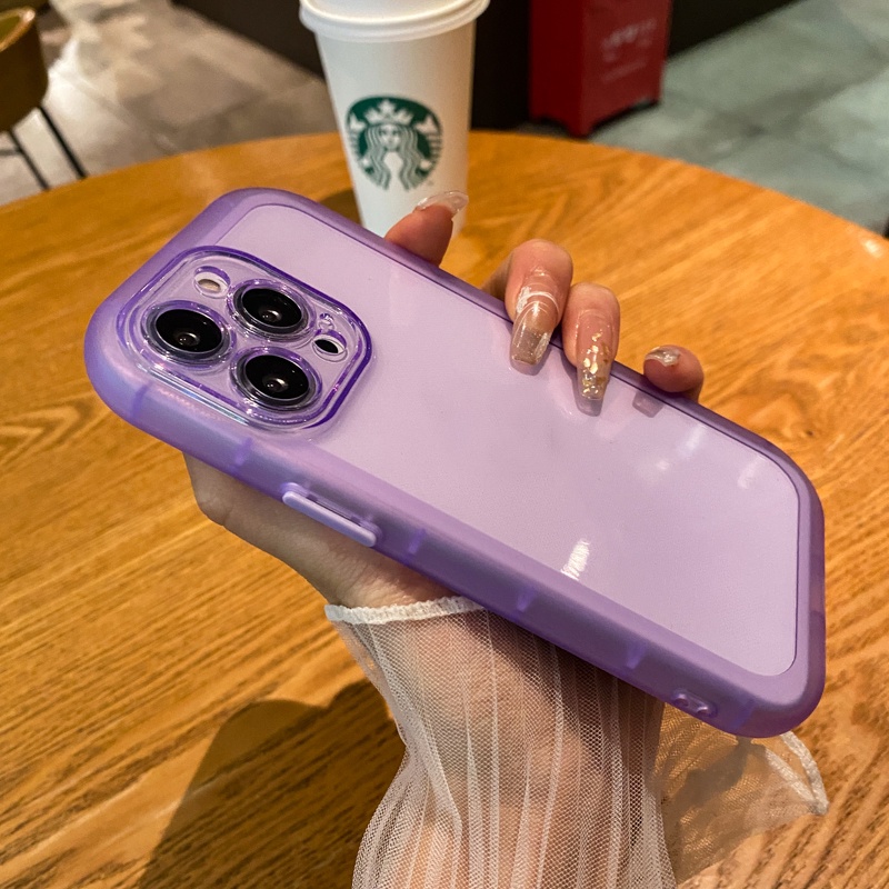 Ốp Điện Thoại Dày Trong Suốt Chống Rơi Đơn Giản Cho iPhone 11 12 Pro Max ip11 X XR Xs Max