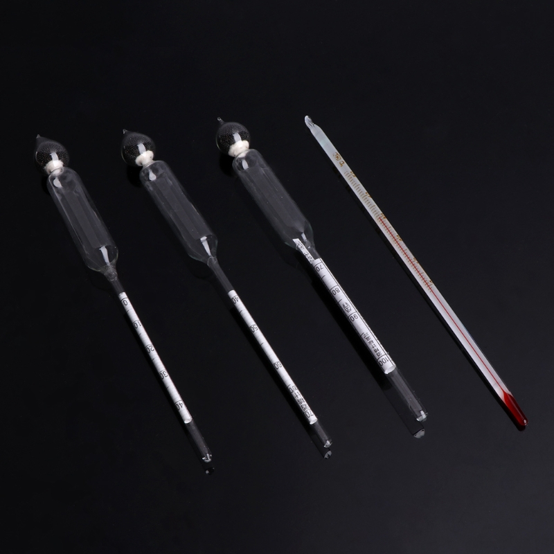 Set 3 Dụng Cụ Đo Nồng Độ Cồn 0-100% Kèm Nhiệt Kế Và Phụ Kiện