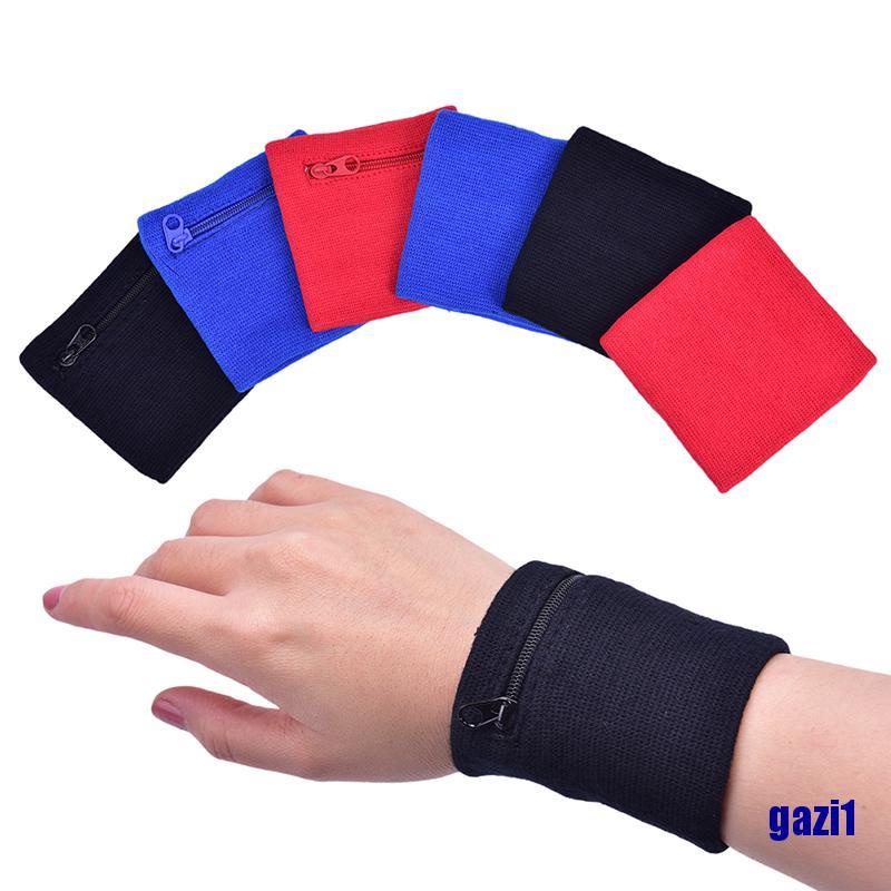 (gazi1) 1PC Sport Armband Running Bag Wristband Sweatband Wrist Pocket Wrist Wallet Bags