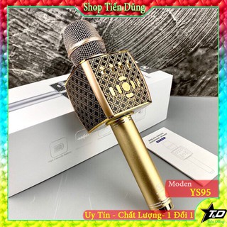 Mic karaoke YS95 cao cấp - Micro Bluetooth YS-95 tích hợp loa bass không dây