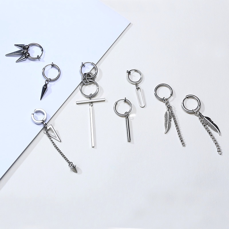 Khuyên tai RINHOO FRIENDSHIP bằng thép không gỉ cá tính dành cho nam