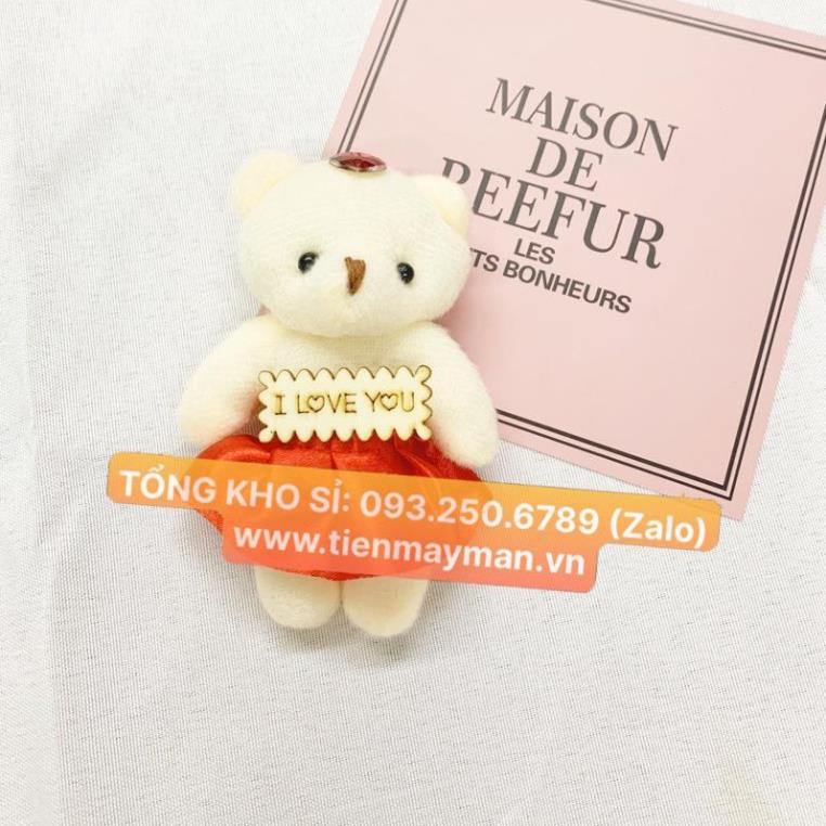 Combo 10 con gấu nữ mặc váy xinh xắn đủ màu 11 cm [ảnh thật]