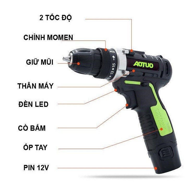 Máy khoan bắt vít không dây 12V