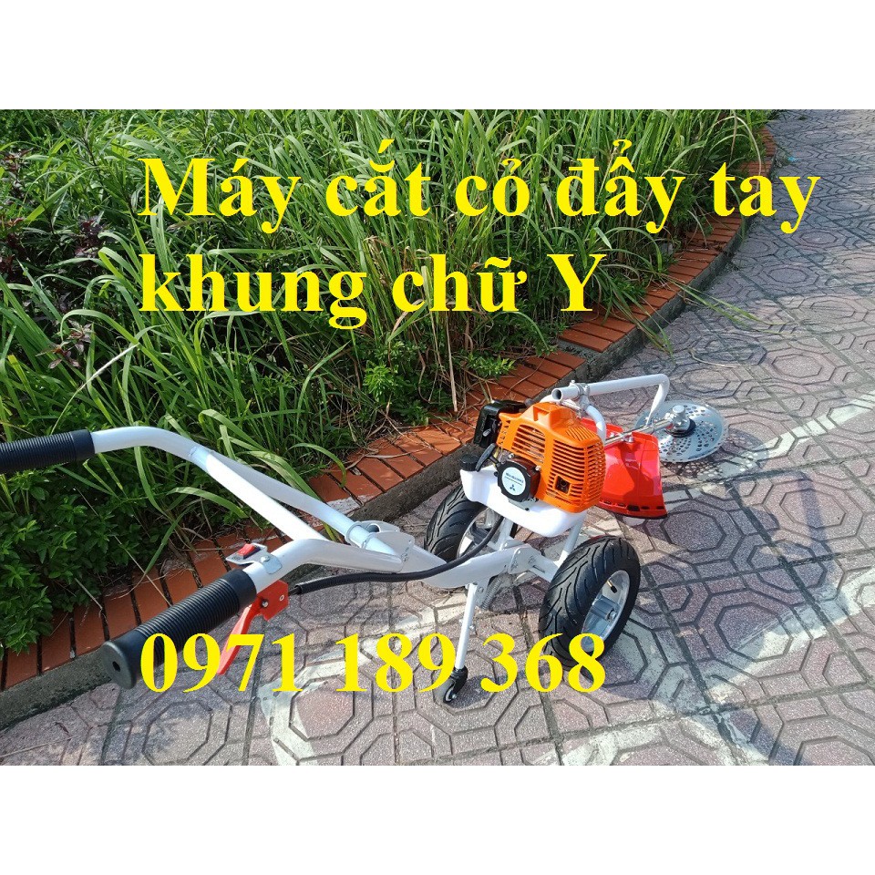 Máy cắt cỏ đẩy tay hình chữ Y, động cơ 2 thì 53cc