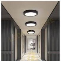 Đèn LED ốp trần gắn nổi 6W, 12W, 18W, 24W vuông tròn viền ĐEN ánh sáng trắng