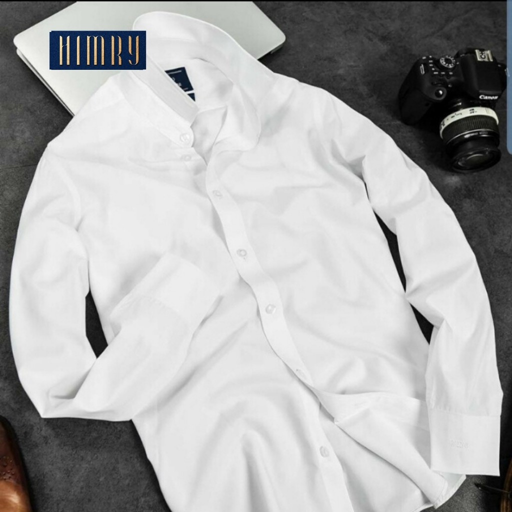 Áo sơ mi nam dài tay , sơ mi nam công sở trắng lụa đẹp hàn quốc cao cấp HIMRY STORE | BigBuy360 - bigbuy360.vn