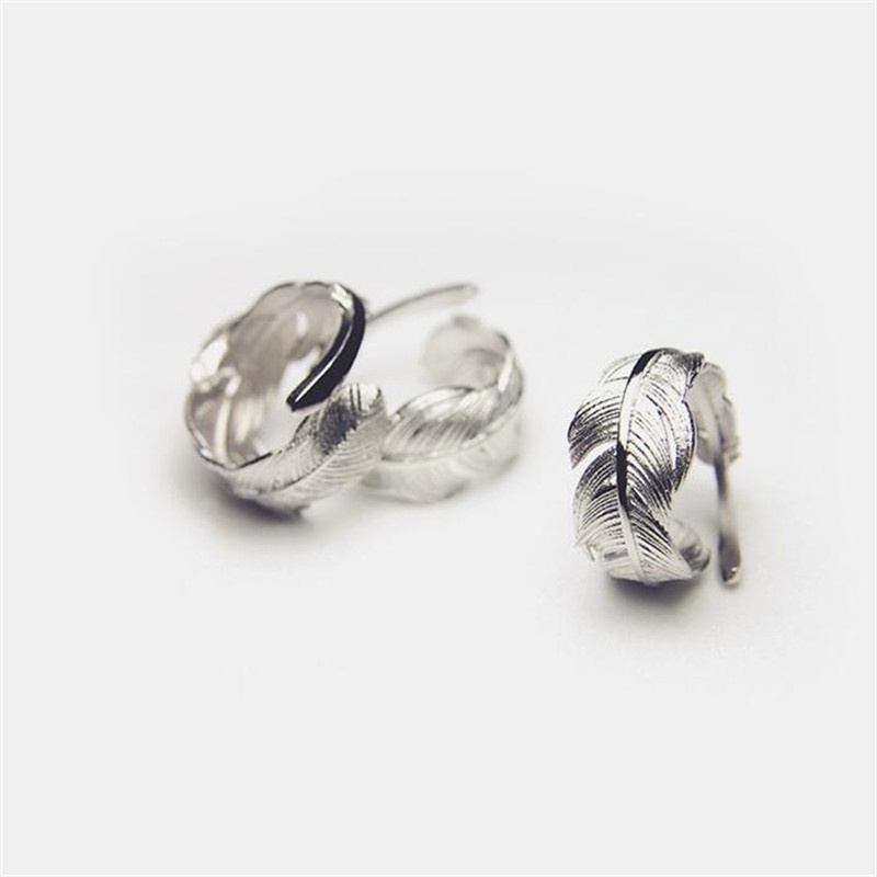 Nhẫn Mạ Bạc 925 Hình Lông Vũ Thời Trang R202