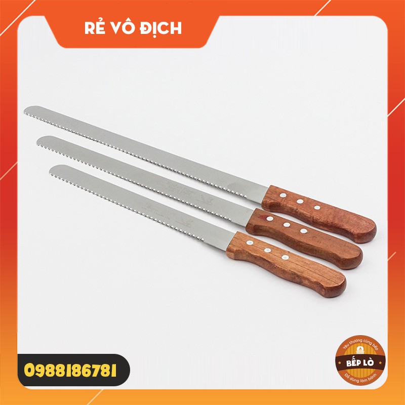 Dụng cụ làm bánh - Dụng cụ cắt bánh bằng thép không gỉ 10 inch 12 inch 14 inch lưỡi phẳng - răng  nhỏ - răng lớn