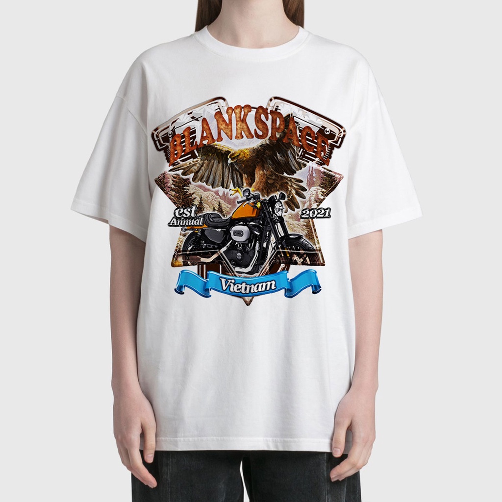 BLANK | Áo Thun HOLIDAY Tay Lỡ Unisex - Đen/Trắng Cổ Tròn