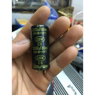 Tụ hóa 80V 3300uF 80V3300uF 22x50mm -  chất lượng cao chuyên dùng cho amply cục đẩy dòng LA600