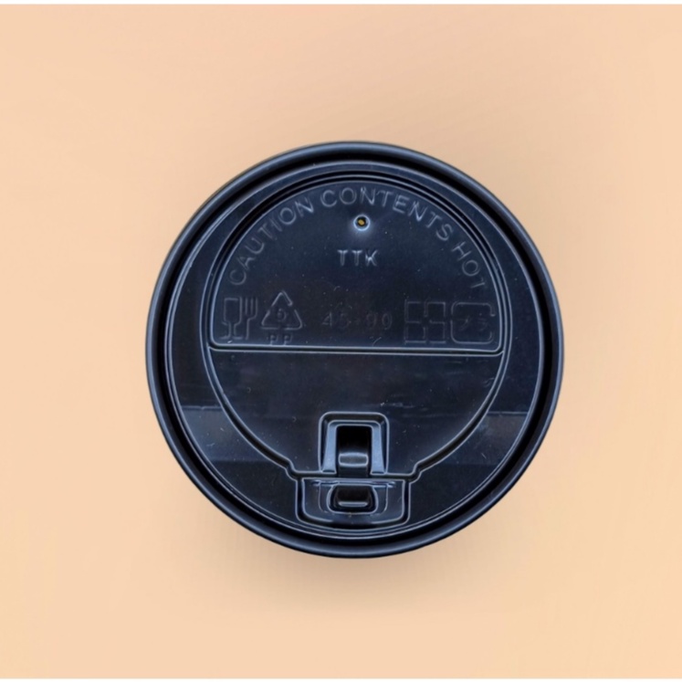 50 LY GIẤY KÈM NẮP ĐEN loại nút bật, chuyên dụng cho cafe nóng take away, size 250ml, 350 ml hoặc 480ml, GIÁ SỈ | BigBuy360 - bigbuy360.vn
