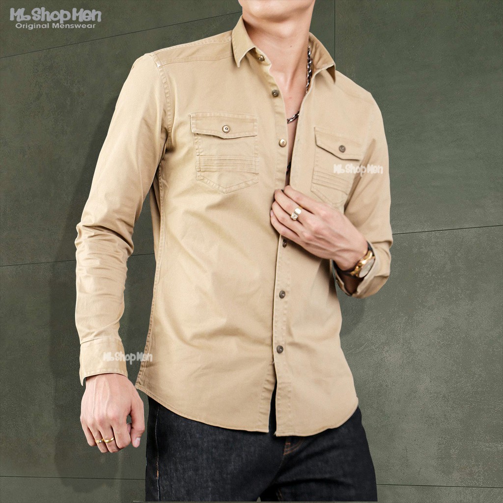 [free ship] Áo Sơ Mi Nam, Cổ Bẻ, chất vải DENIM, dễ kết hợp với quần jean hỗ trợ 40k đơn hàng từ"180k" tại Shopee | BigBuy360 - bigbuy360.vn