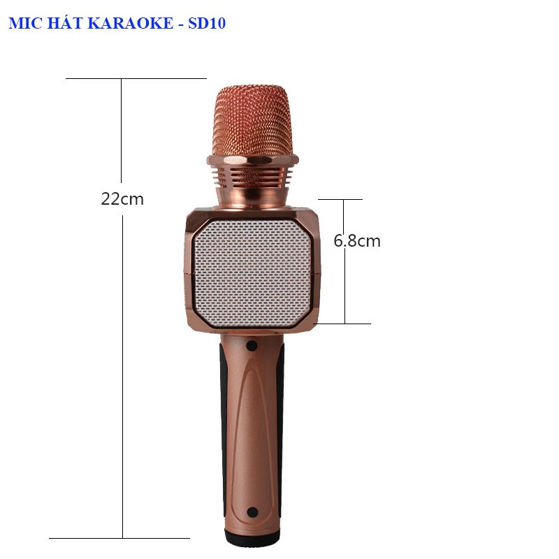 Micro Karaoke Kiêm Loa Bluetooth SD-10 Chính Hãng-Freeship