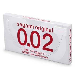 Bao cao su sagami original 0.02 hộp 2bcs - bao cao su cực siêu mỏng - bao cao su cao cấp