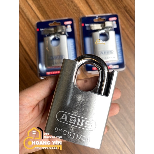 Khóa ABUS 96CSTI/60 thân TITALIUM 60mm, Khóa bấm chống cắt bằng kìm 4 chìa vi tính