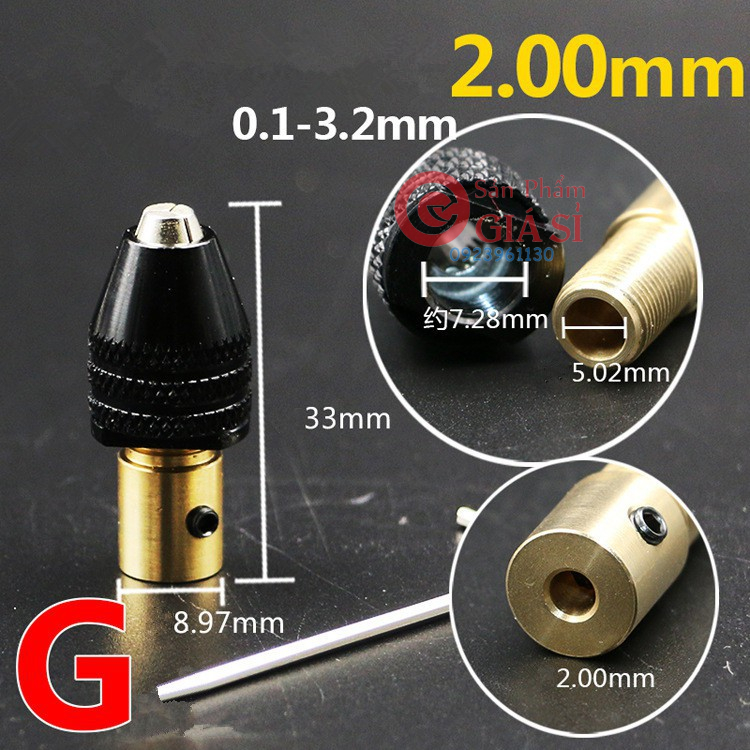 Đầu kẹp mũi khoan cho Motor trục ❤️freeship❤️