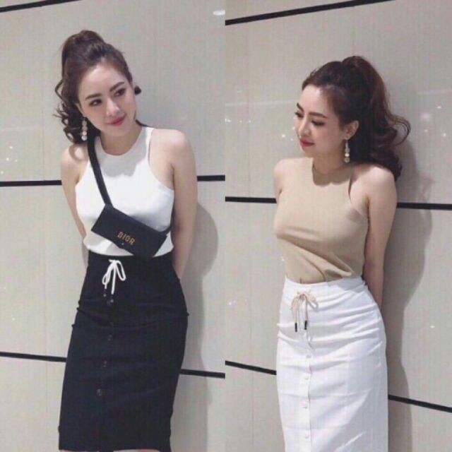 Áo ba lỗ ngược dáng croptop trẻ trung cá tính, áo thun ba lỗ trơn thời trang