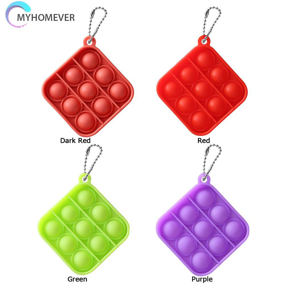 Pop It Fidget Đồ chơi Push Bubble Kid Keychain Anti Stress Fidget Sensory Game Stress Relief Đồ chơi