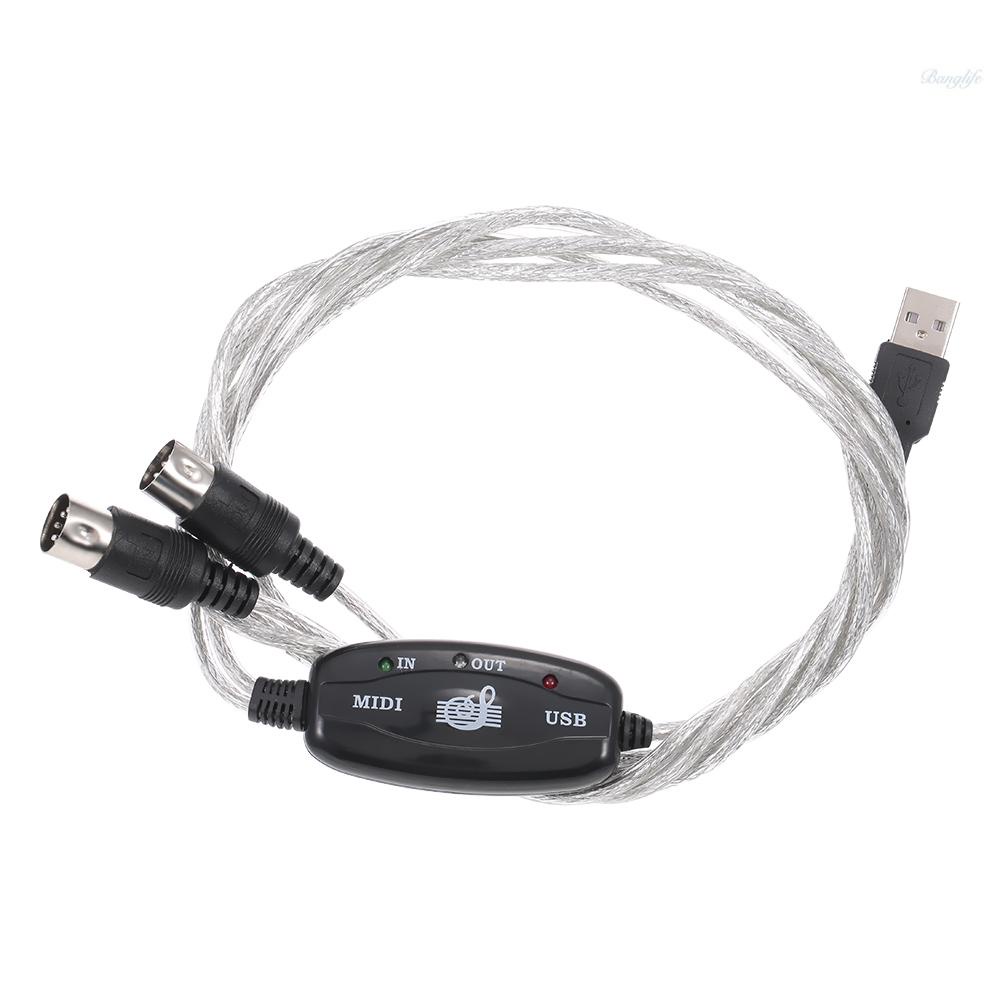 Ready in stock USB MIDI Cable 5PIN MID Cable Driver-free Support Windows XP and Windows 7