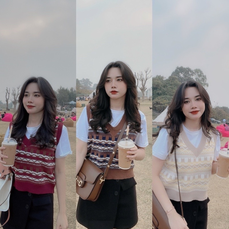 ANU706 - ÁO GILE LEN QC THỔ CẨM CỔ TIM