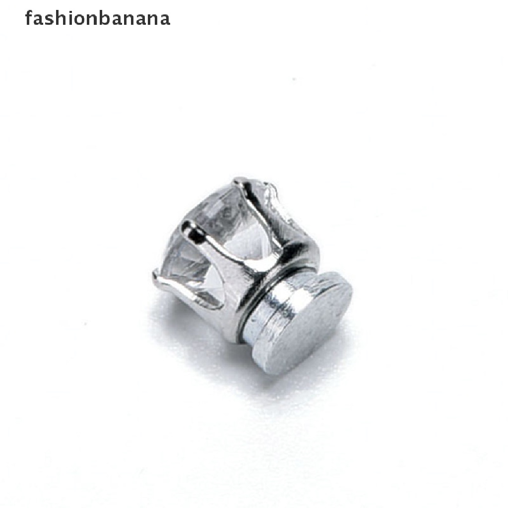 1 Cặp Bông Tai Nam Châm Đính Pha Lê Đen / Trong Suốt Phong Cách Unisex