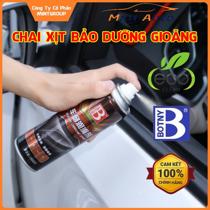 Chai xịt bảo dưỡng gioăng cao su ô tô, xe máy, xe hơi, xe tải, Botny B-2196 dung tích 200ml