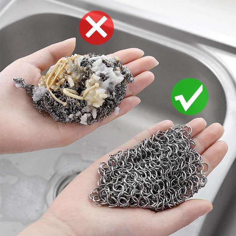 Bóng Thép Không Gỉ 316 Rửa Chén Chống Dính Dầu Chống Rơi Tiện Dụng Cho Nhà Bếp