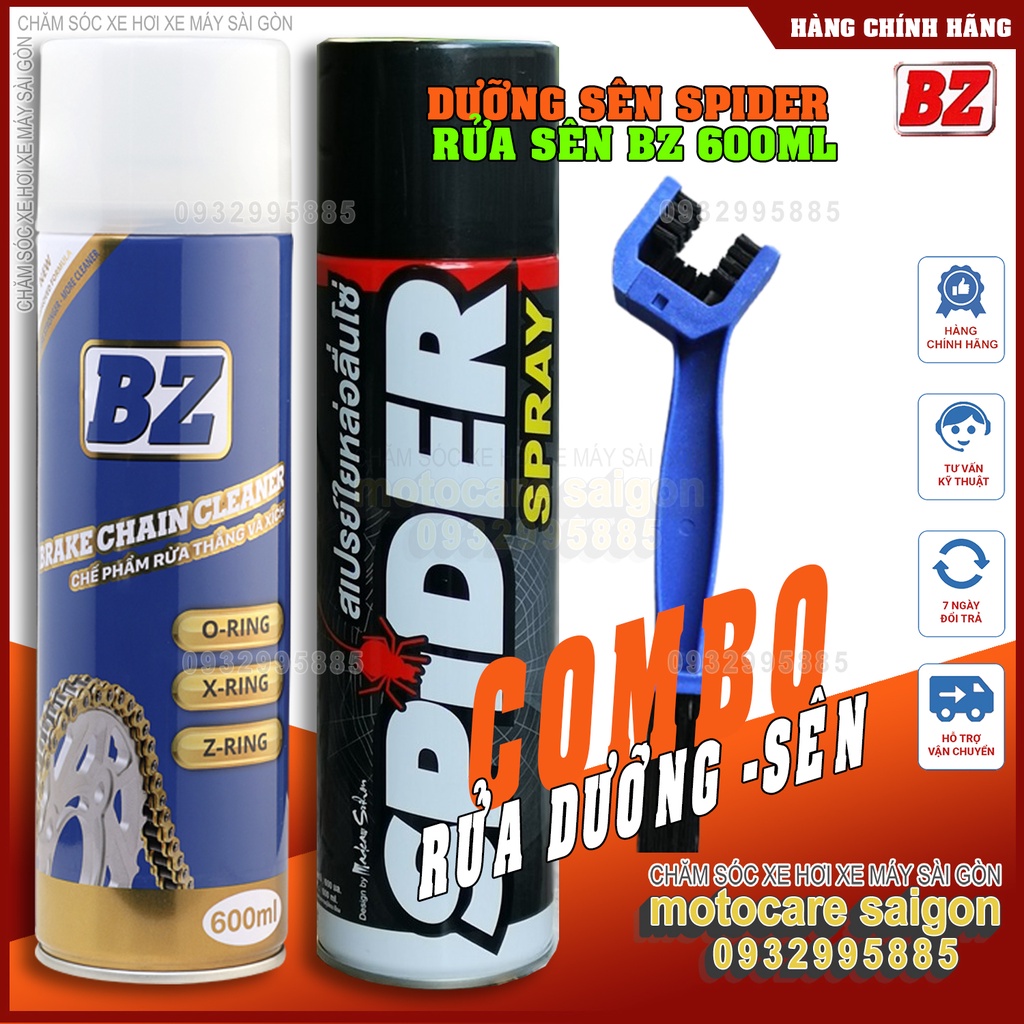 [ Free Bàn Chải ] Rưa sên BZ 600ml và dưỡng sên Spider