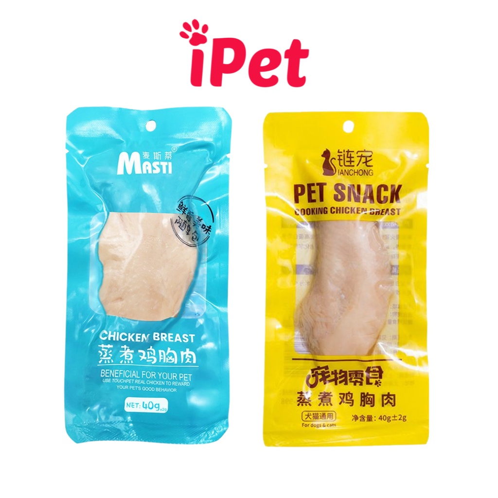 Ức Gà Hấp Ăn Liền PET SNACK, MASTI Cho Mèo - iPet Shop