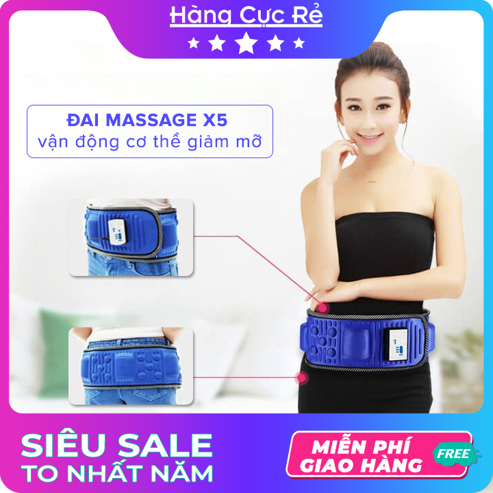 Đai massage X5 vận động cơ thể giảm mỡ ,mát xa toàn thân,rung tạo nhiệt nhiều chế độ,dễ sử dụng,bảo hành 1 đổi 1