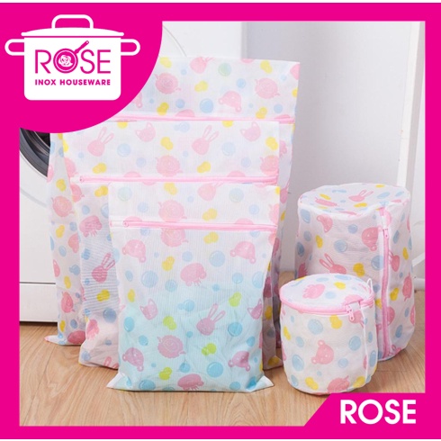 Túi giặt đồ máy giặt hình hoa set 5 chiếc, túi lưới giặt quần áo lót tiện lợi