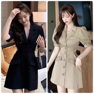 Đầm vest khoét eo