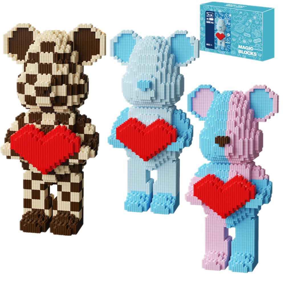Lego Bearbrick, Đồ Chơi Lắp Ráp Gấu Bearbrick Cỡ Lớn 36cm annhienstore