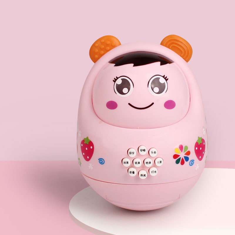 Lật Đật Phát Nhạc  Có Gặm Nướu Silicon hình Bé Yêu Ngộ Nghĩnh 202-1