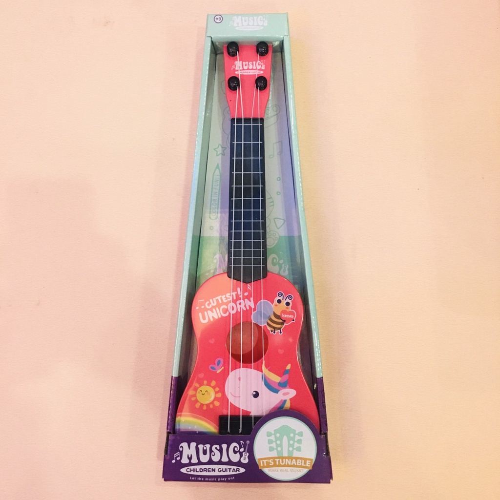 Đàn ukulele guitar mini giá rẻ cực bền đồ chơi cho bé nhỏ tập ghita nhiều mẫu siêu xinh có hộp đẹp, quà tặng sinh nhật