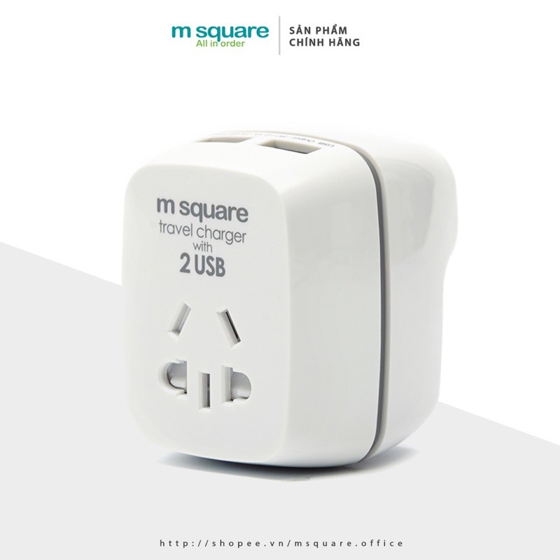 Ổ cắm du lịch quốc tế đa năng cao cấp có cổng Usb Msquare® Chính hãng giá tốt