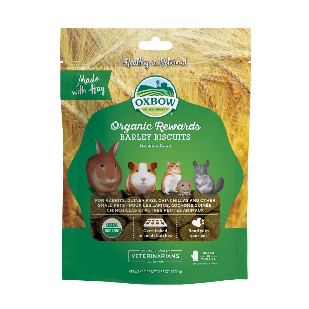 BARLEY BISCUITS OXBOW Bánh Cỏ Mài Răng Hỗ Trợ Dinh Dưỡng cho guinea pig, thỏ, chinchilla ...