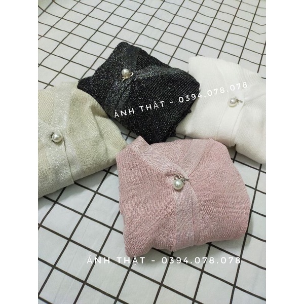 - Áo cardigan nhũ thời trang