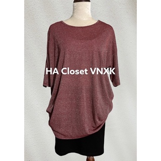 Áo thun oversize dáng dài xk