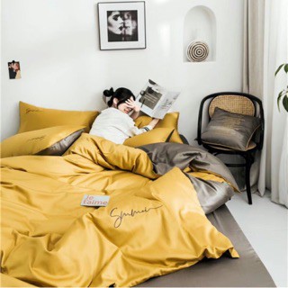 Bộ Chăn Ga Gối Lụa SUMOI 60s hàng nhập Mầu Mix - LUXBED