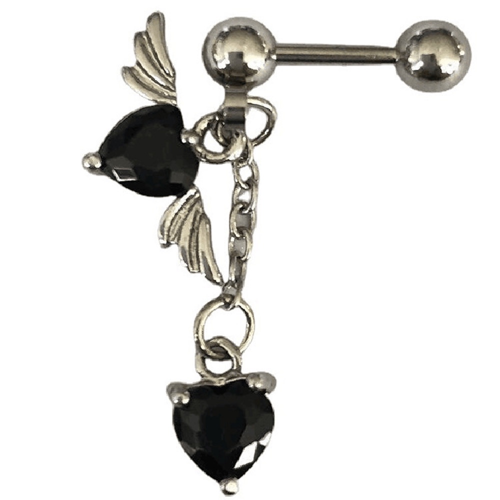 1 Đôi Bông Tai Hình Đôi Cánh Thiên Thần Pha Lê Cho Nữ