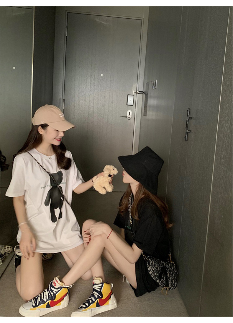 Đầm Thun Nữ Tay Ngắn Dáng Rộng Phong Cách Hàn Quốc | BigBuy360 - bigbuy360.vn